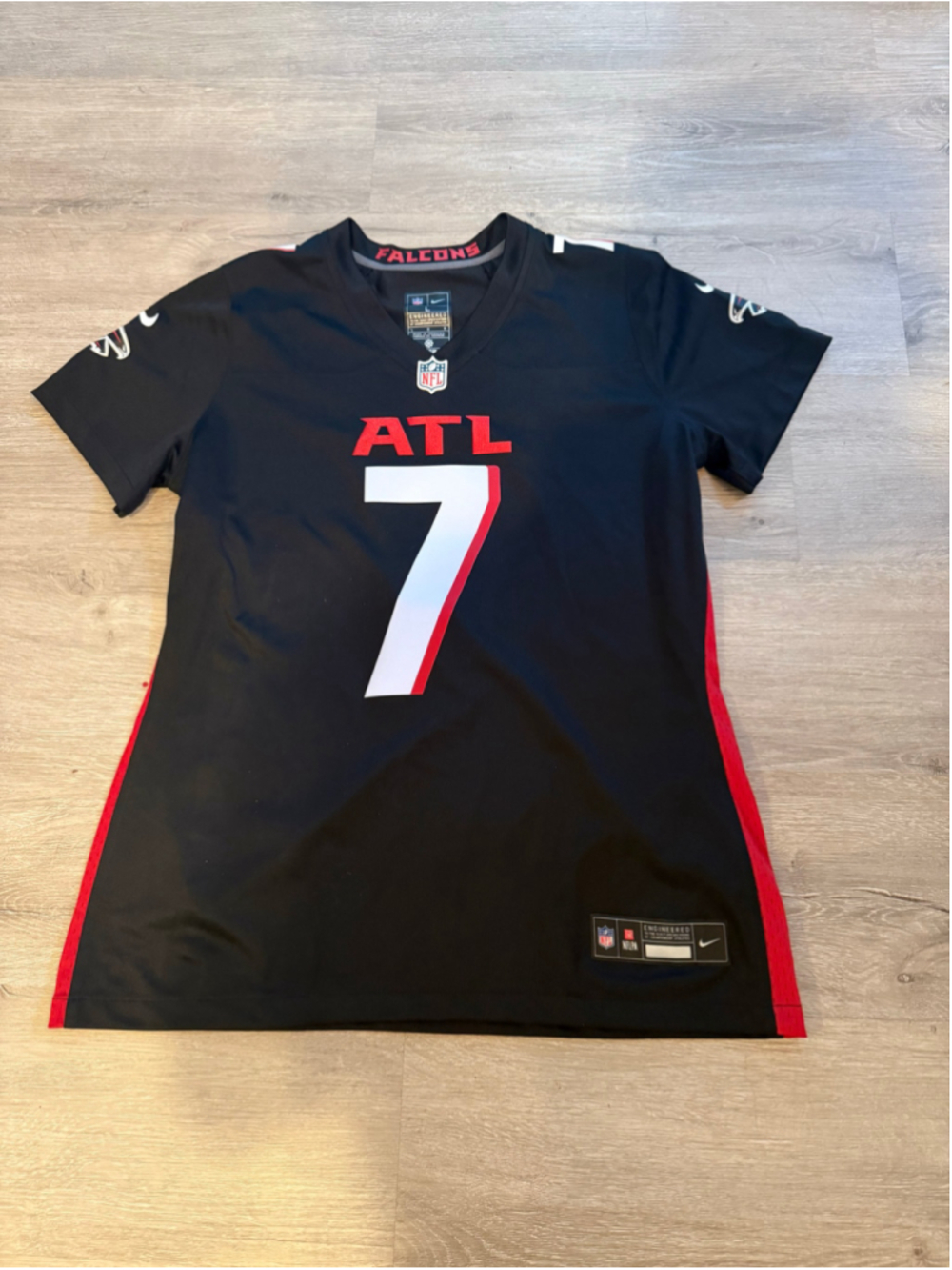 Womens Nike Atlanta Falcons Robinson Jersey Size L Black and Red